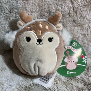 Squishmallows  5" Dawn the Brown Deer With Earmuffs